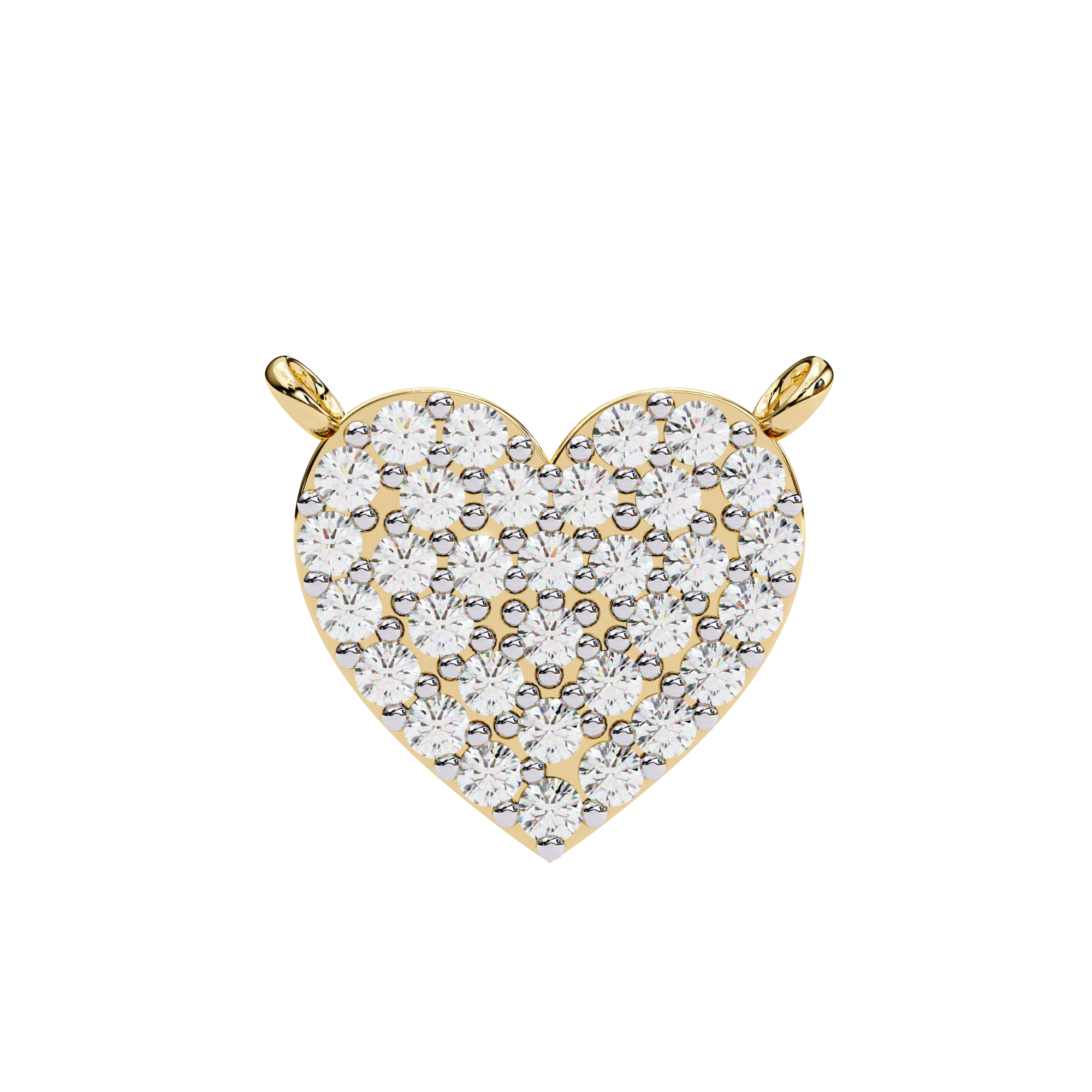 Pave Diamond Heart Pendant