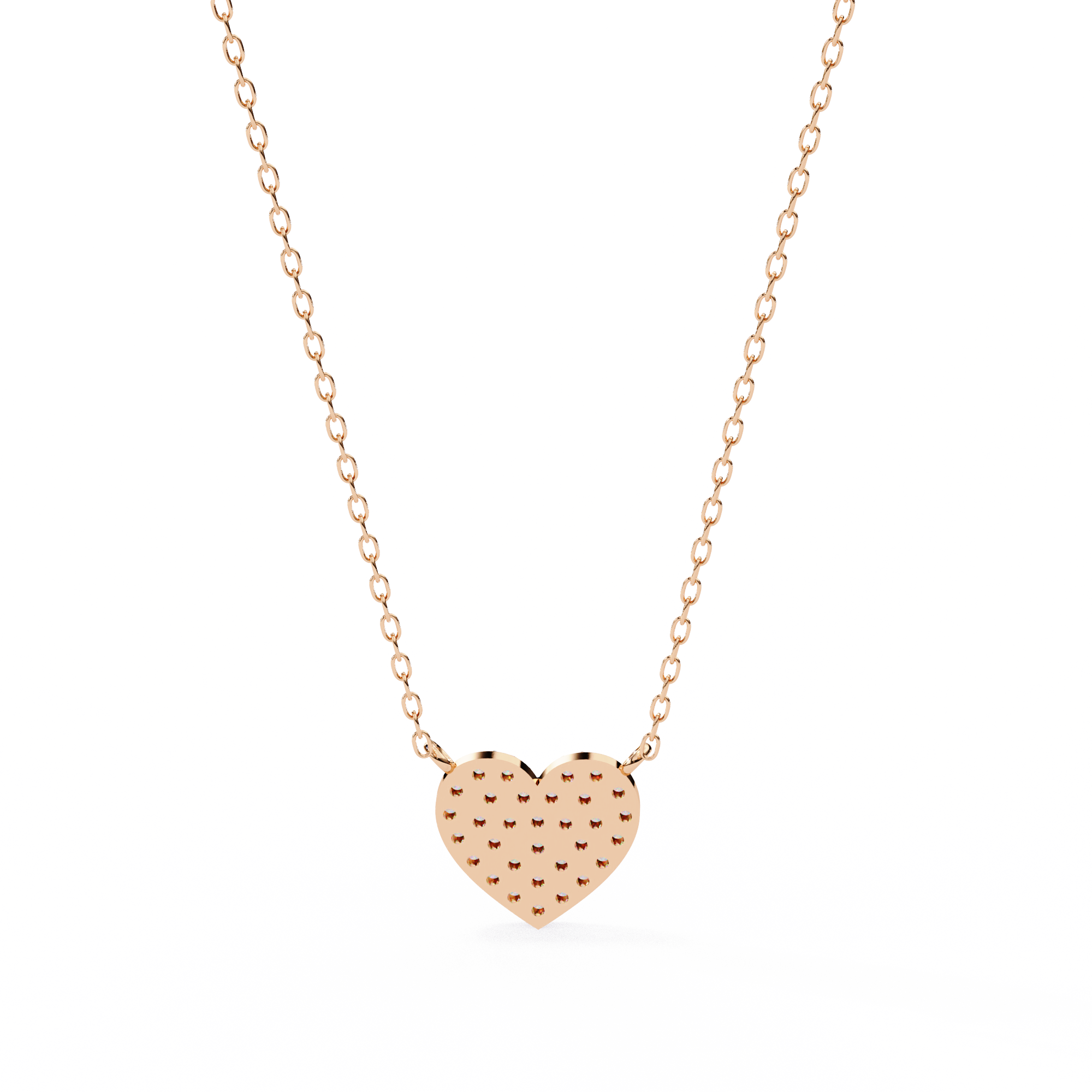 Pave Diamond Heart Pendant