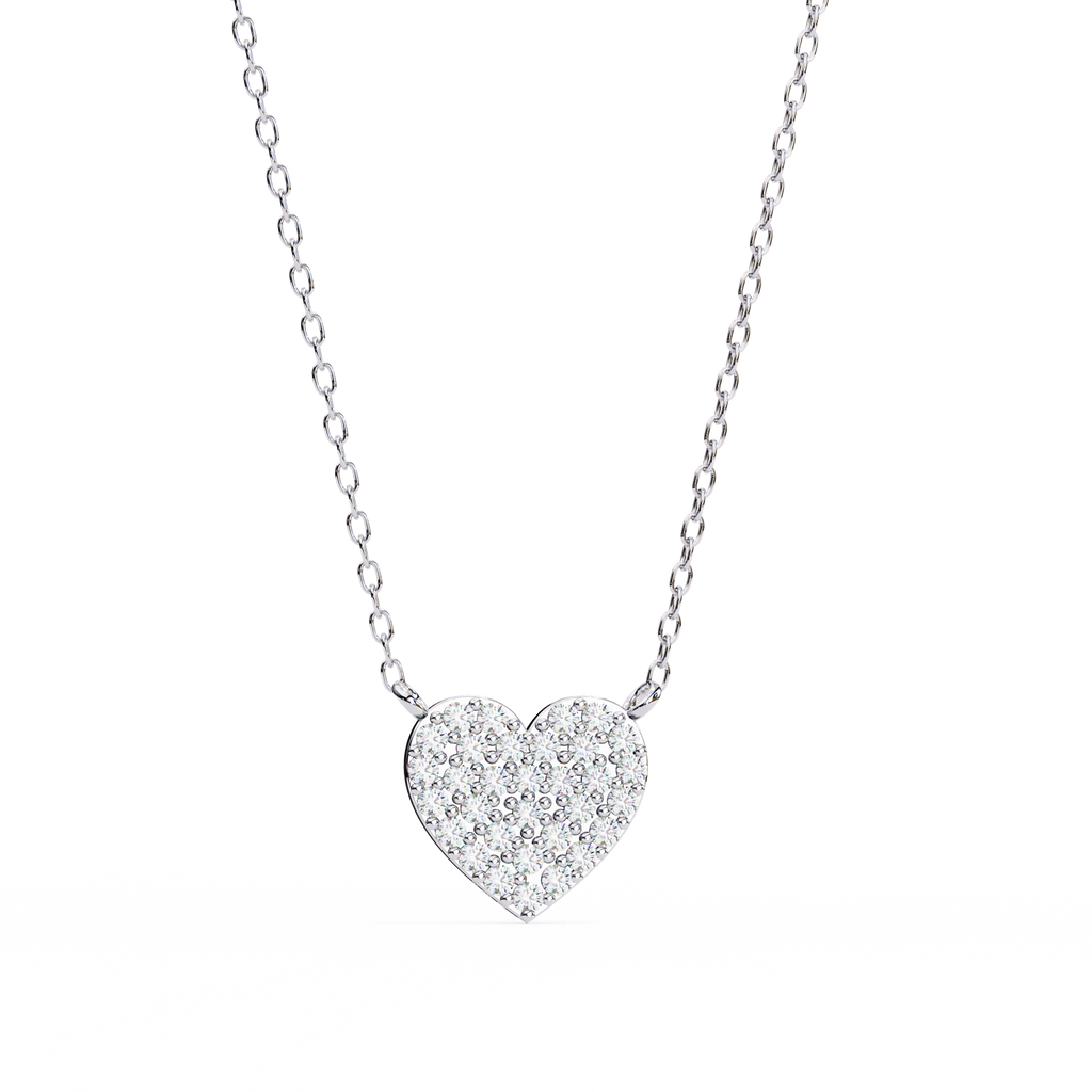 Pave Diamond Heart Pendant