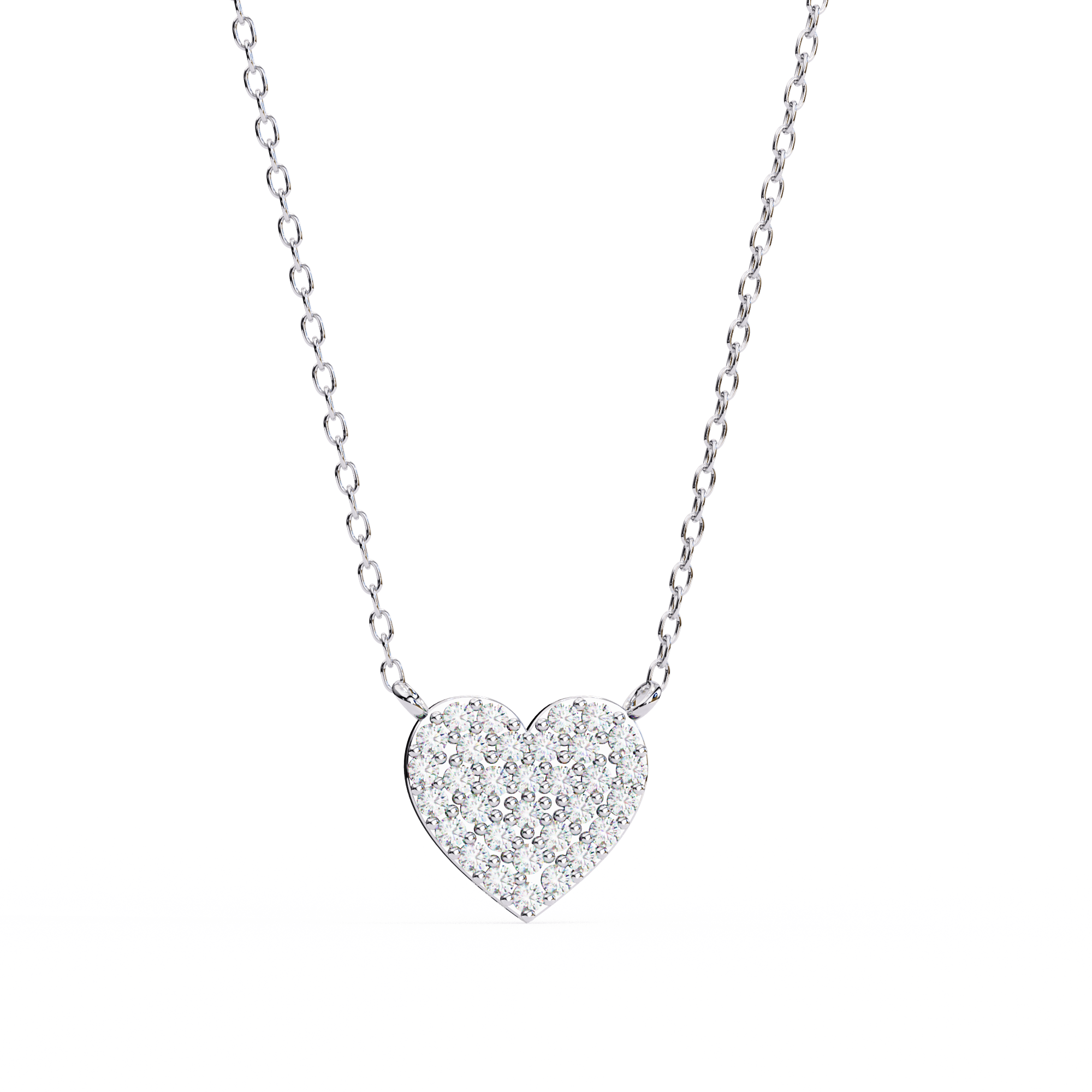 Pave Diamond Heart Pendant