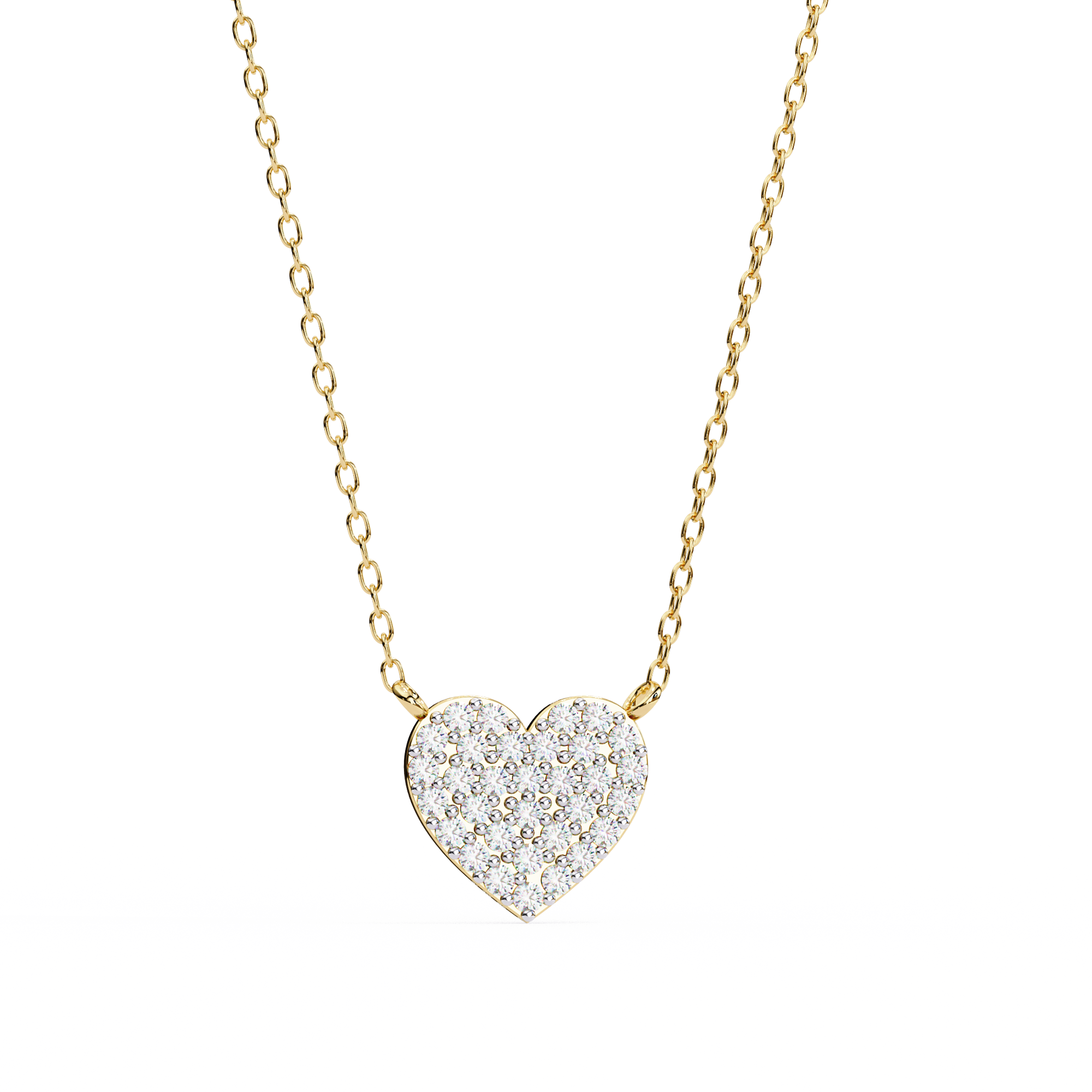 Pave Diamond Heart Pendant