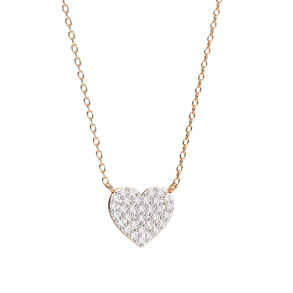 Pave Diamond Heart Pendant