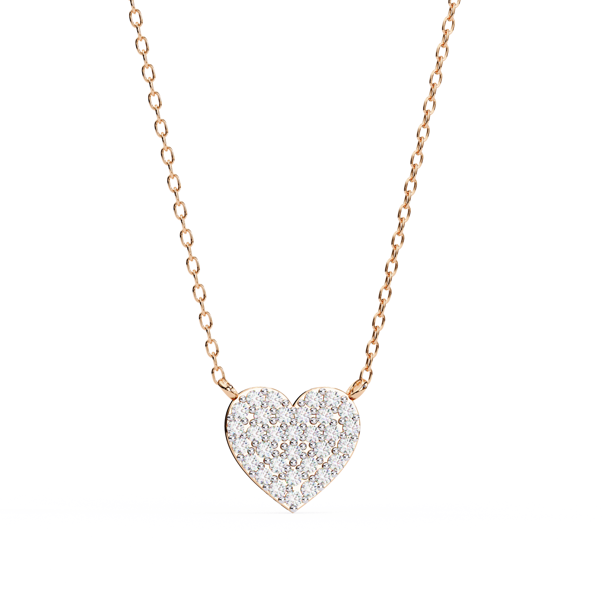 Pave Diamond Heart Pendant