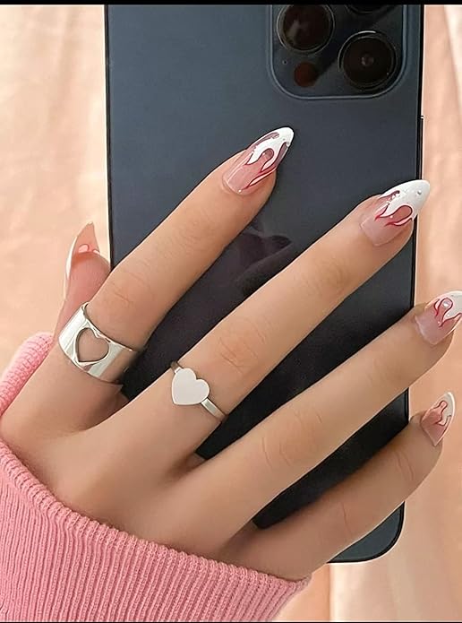 Silver/ Gold/ Rose Gold His &amp; Hers Matching Silver Heart Cutout Couple Rings – Adjustable Stainless Steel Love Bands