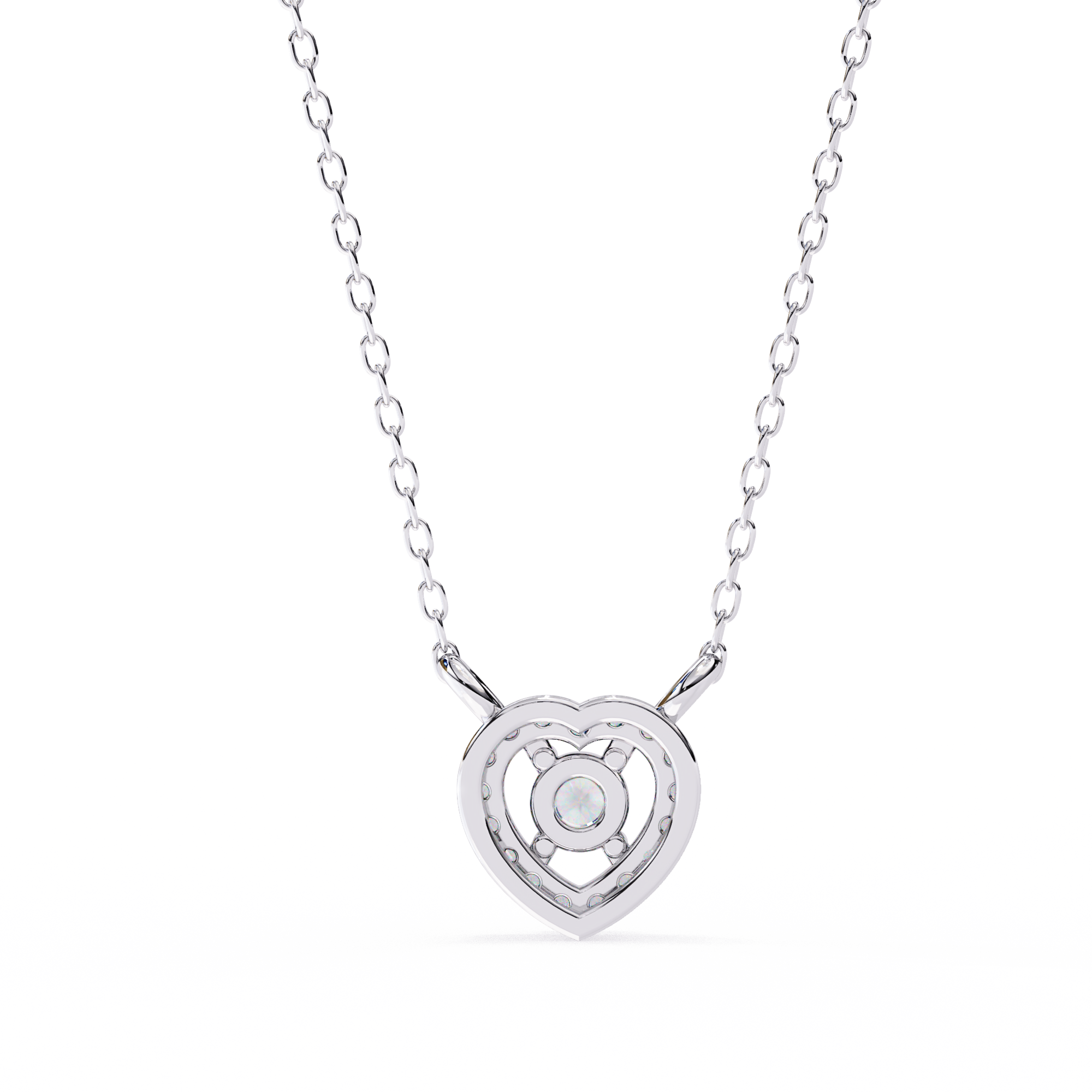 Dancing Diamond Heart Pendant