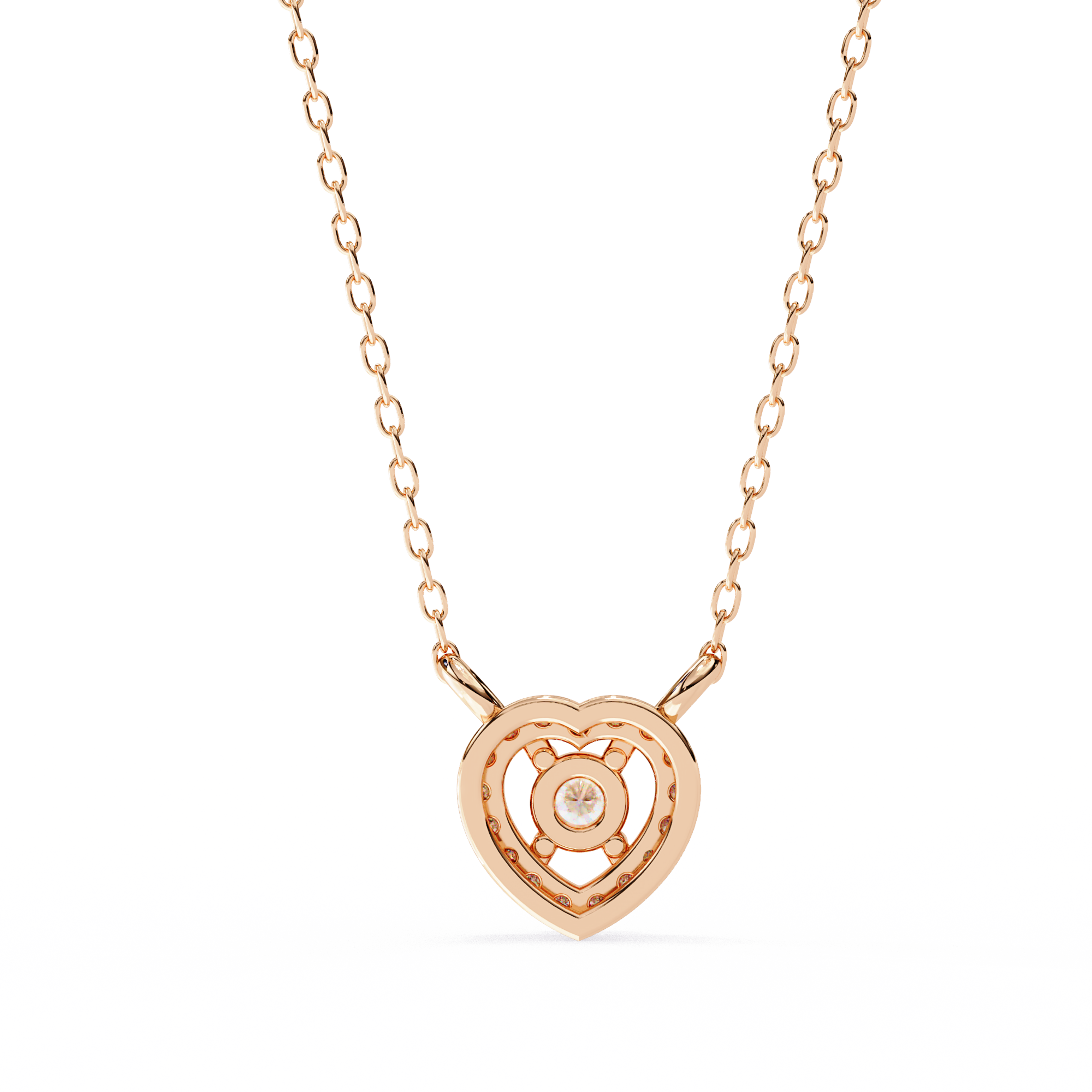 Dancing Diamond Heart Pendant