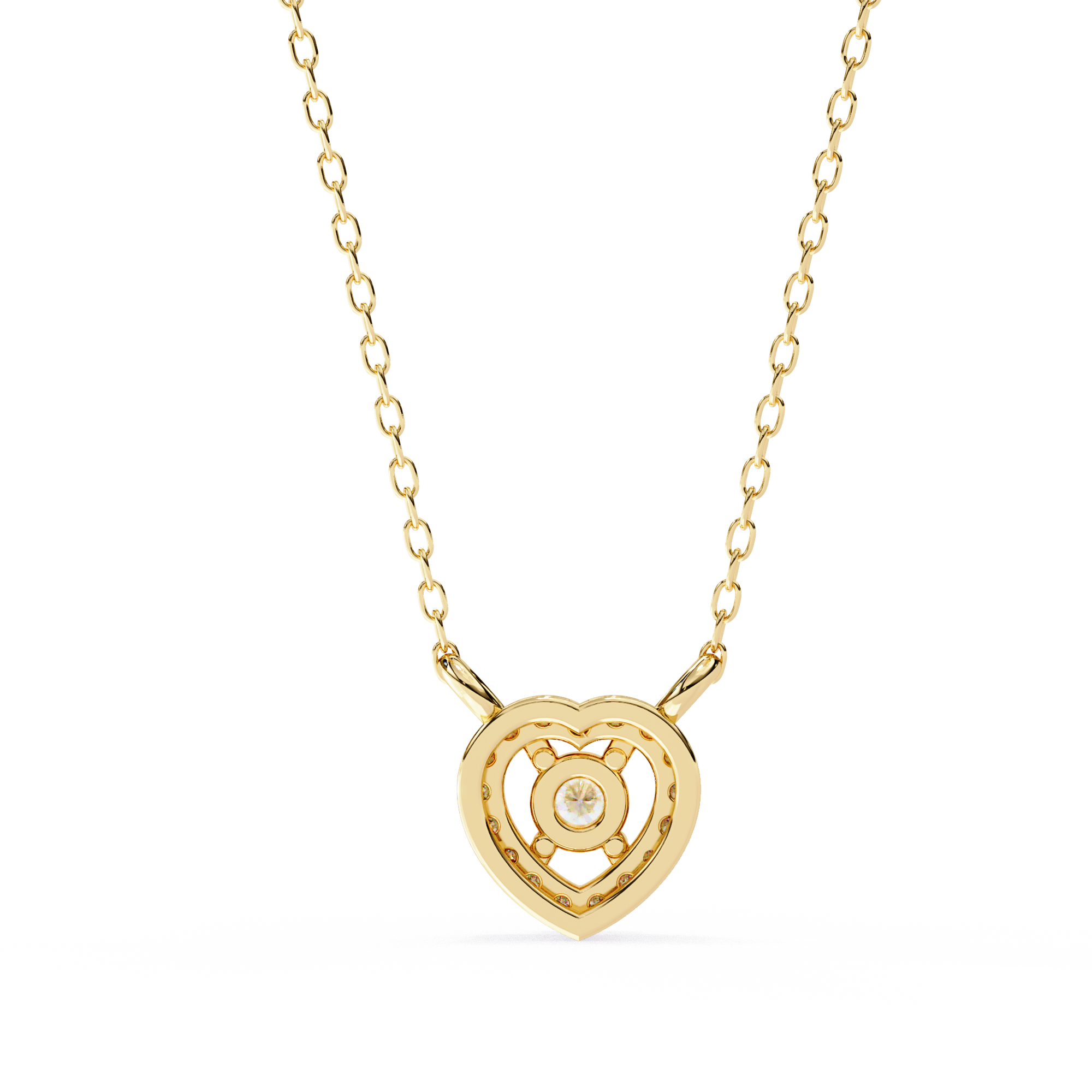 Dancing Diamond Heart Pendant