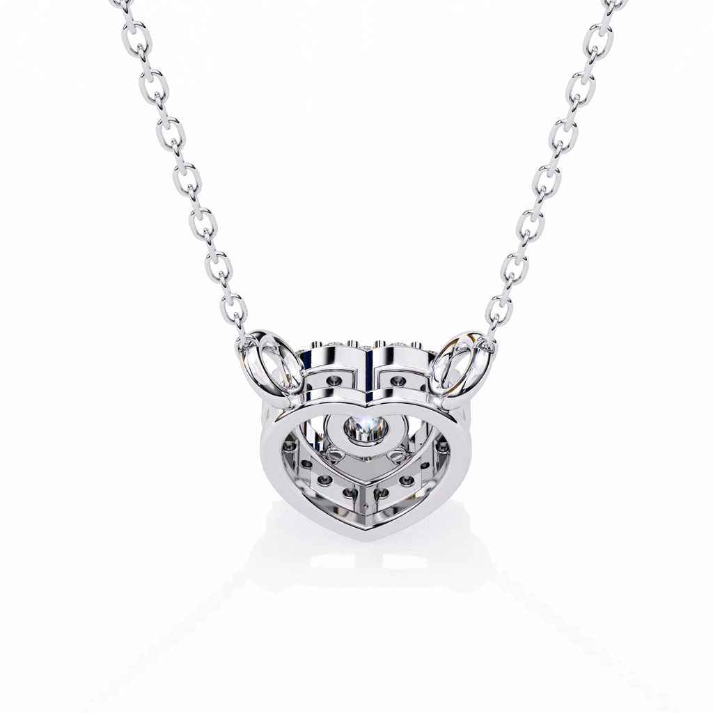 Dancing Diamond Heart Pendant