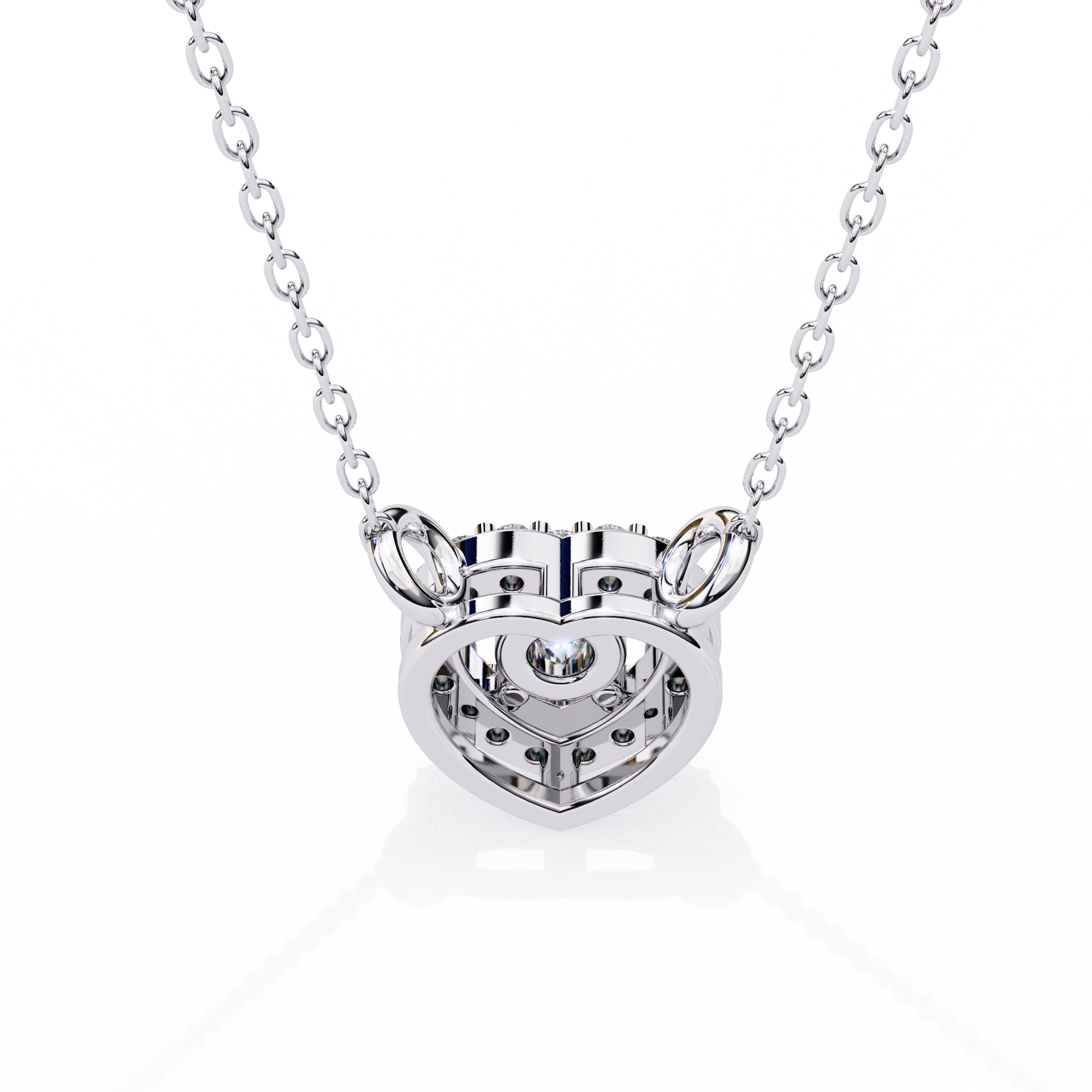 Dancing Diamond Heart Pendant