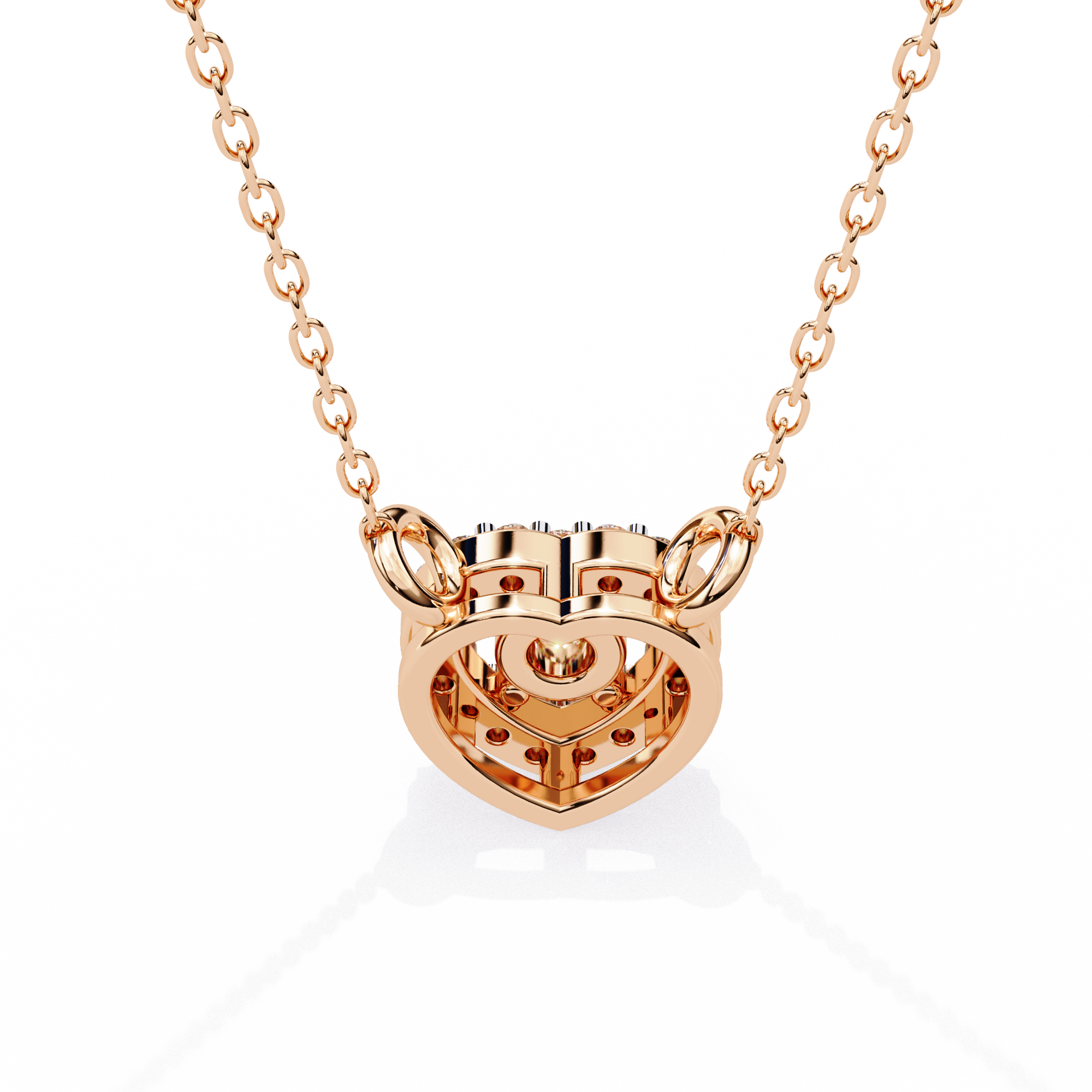 Dancing Diamond Heart Pendant