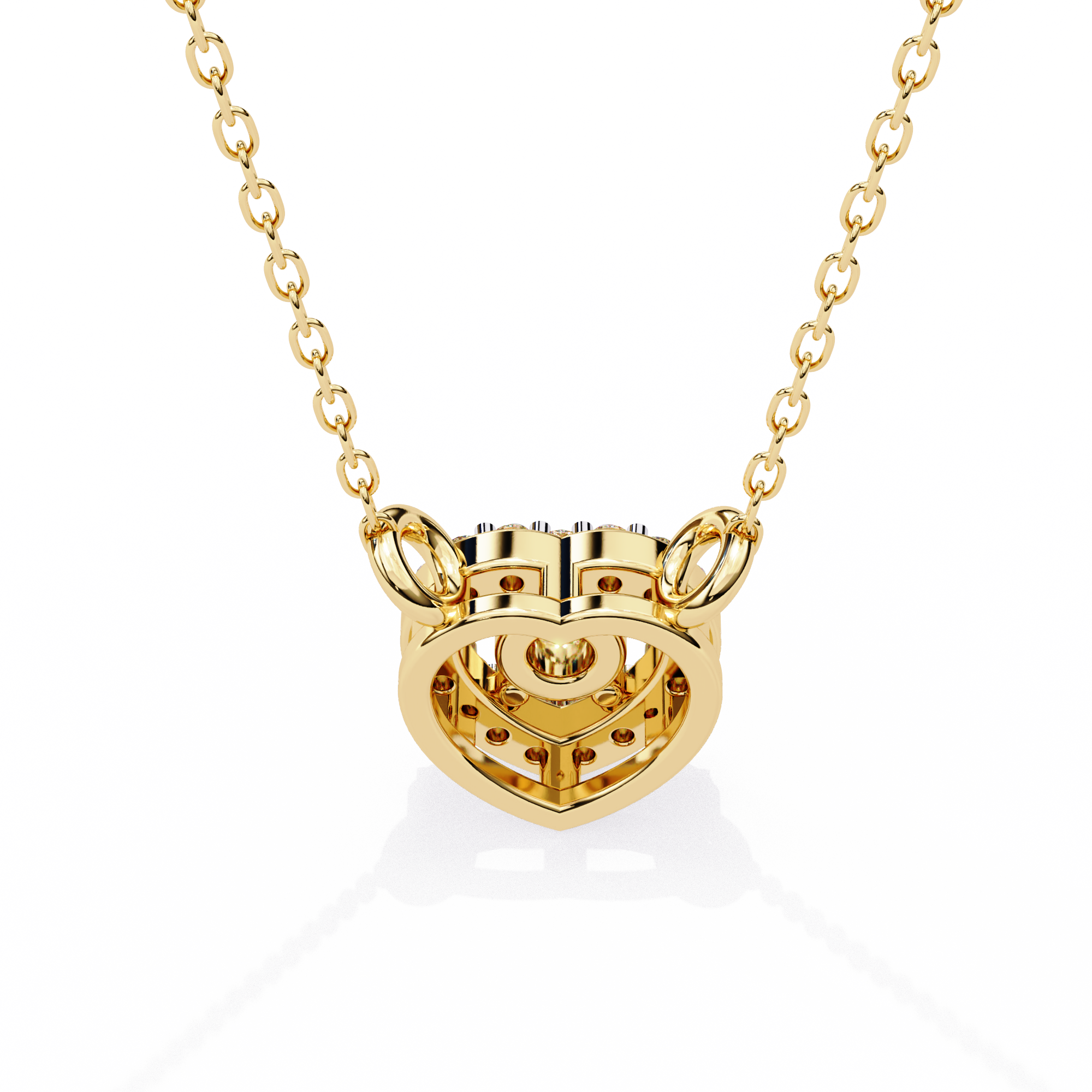 Dancing Diamond Heart Pendant