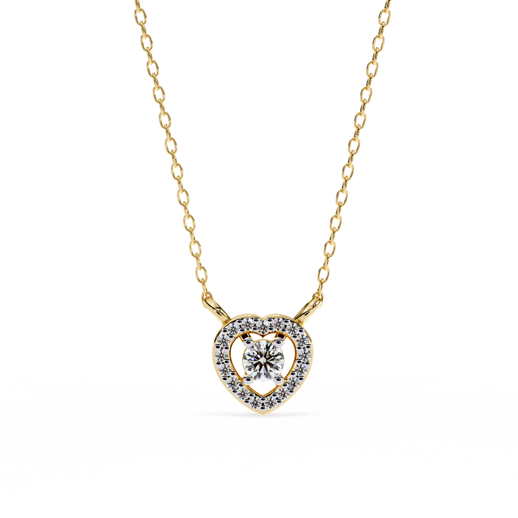 Dancing Diamond Heart Pendant