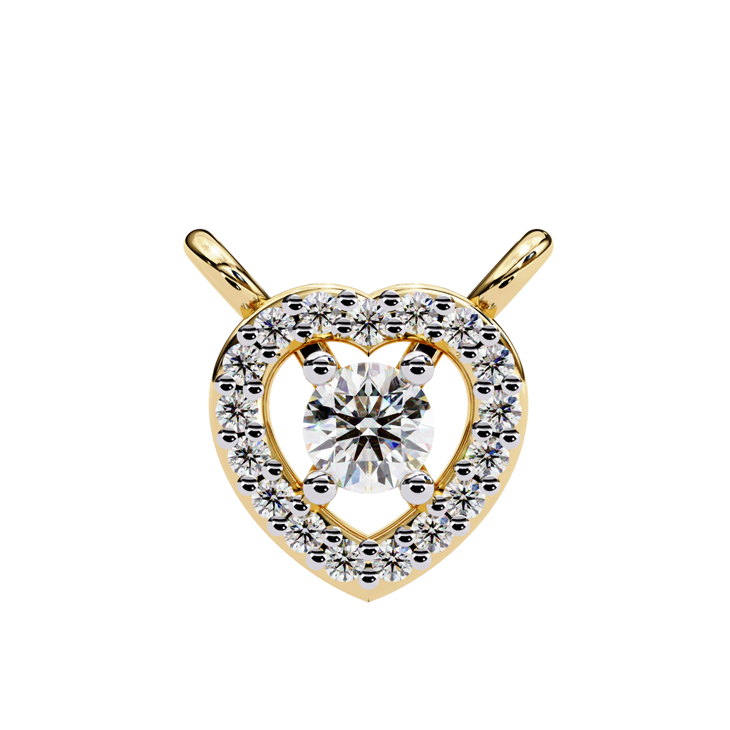 Dancing Diamond Heart Pendant