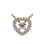 Dancing Diamond Heart Pendant