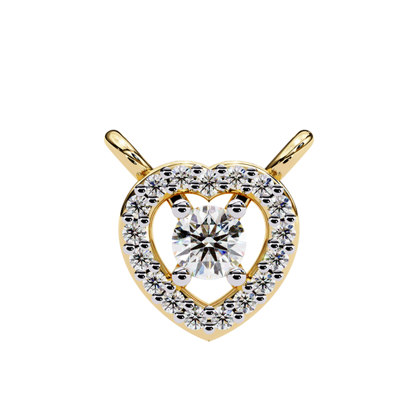 Dancing Diamond Heart Pendant