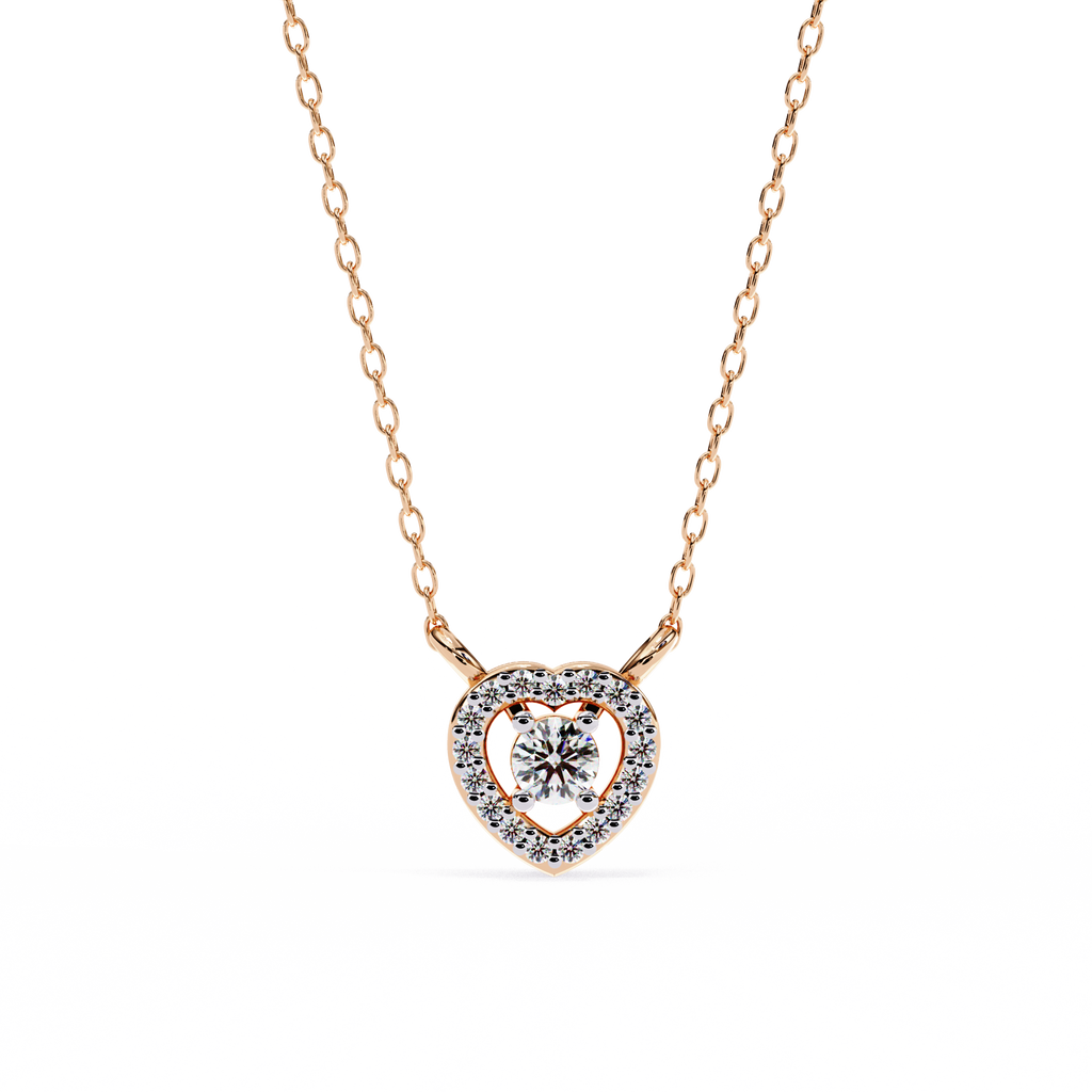 Dancing Diamond Heart Pendant