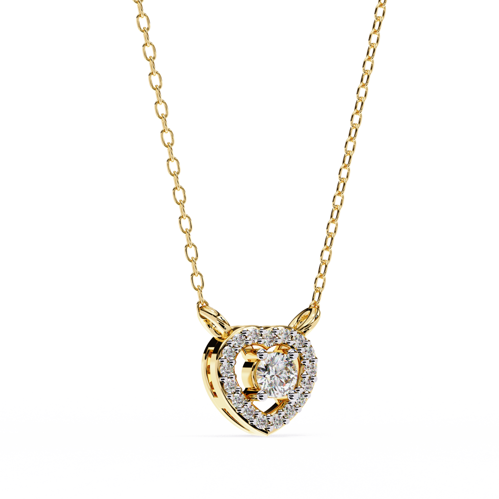 Dancing Diamond Heart Pendant
