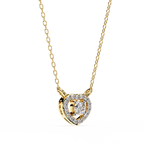 Dancing Diamond Heart Pendant