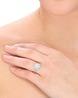 Silver/ Gold/ Rose Gold Elegant Cushion Cut CZ Halo Engagement Ring – Sparkling Silver Pave Band