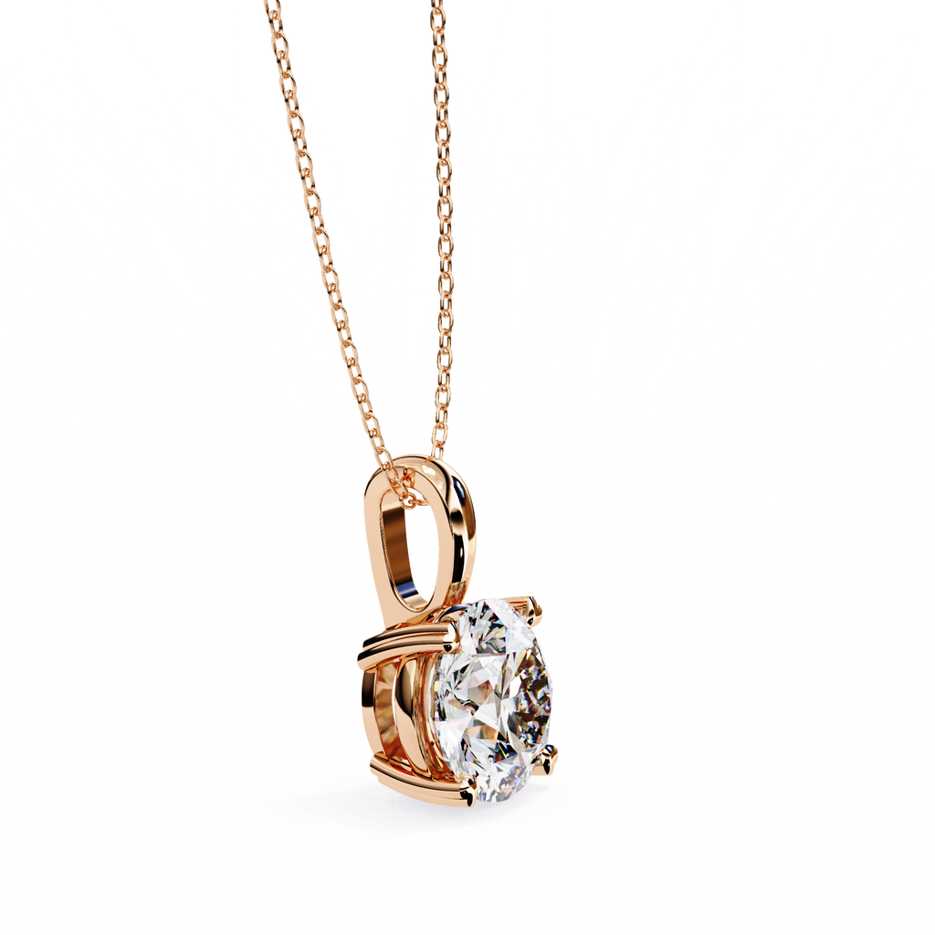 Diamond Solitaire Charm Pendant