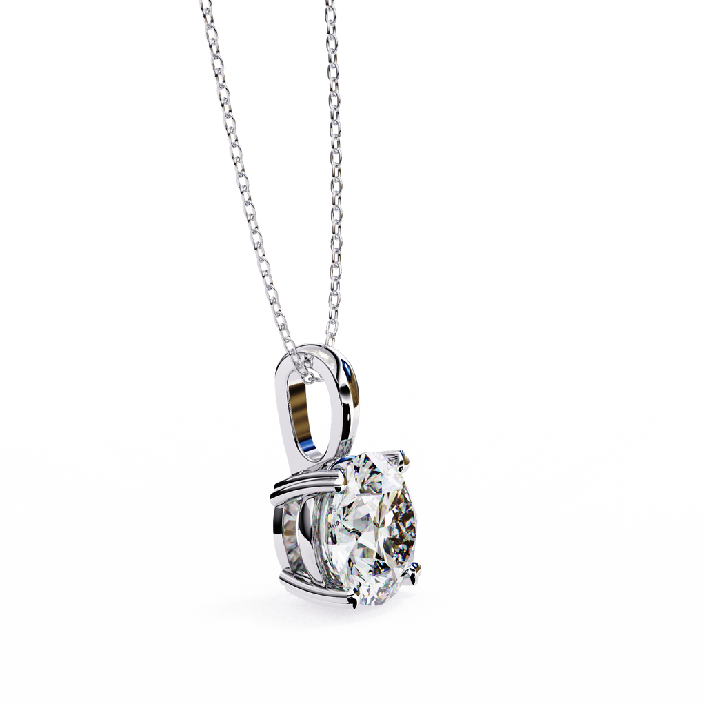 Diamond Solitaire Charm Pendant