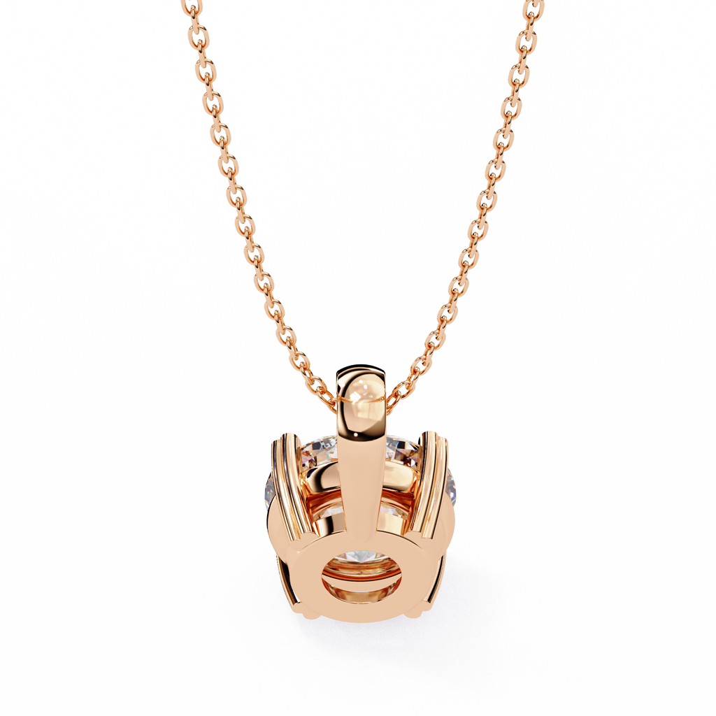 Diamond Solitaire Charm Pendant