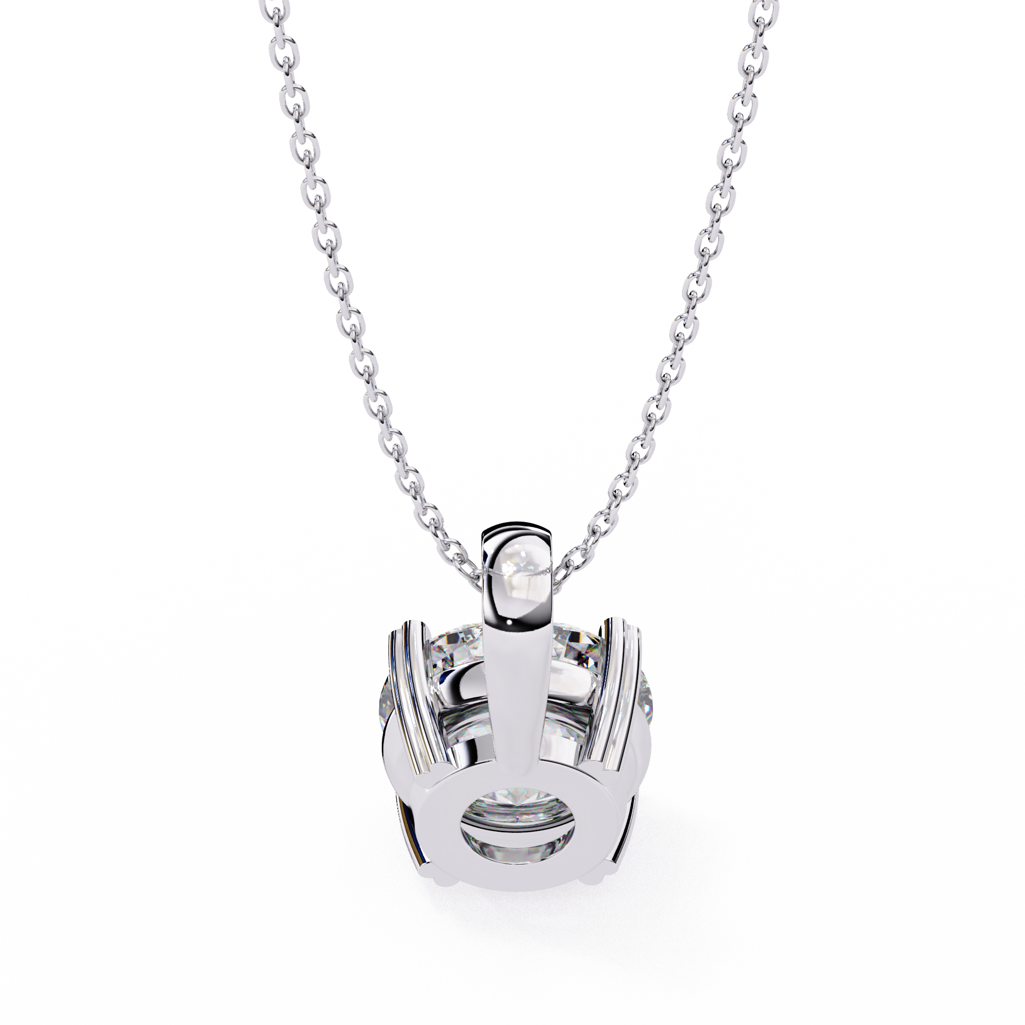 Diamond Solitaire Charm Pendant
