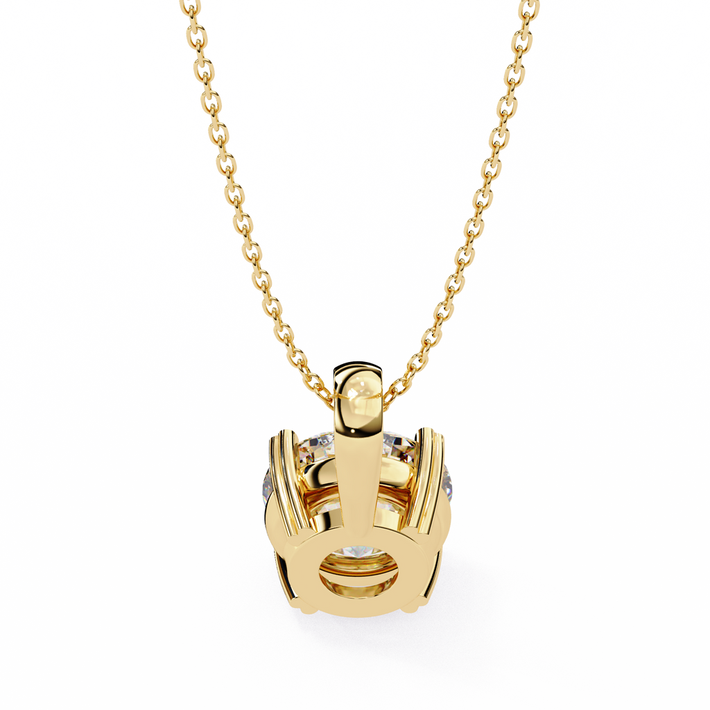 Diamond Solitaire Charm Pendant