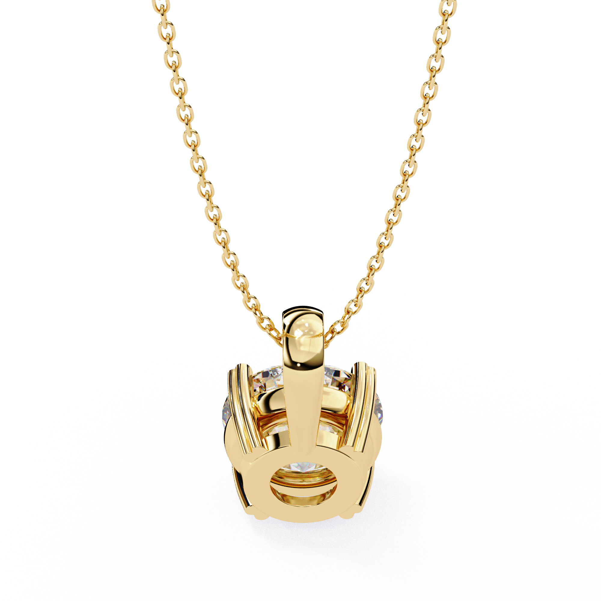 Diamond Solitaire Charm Pendant