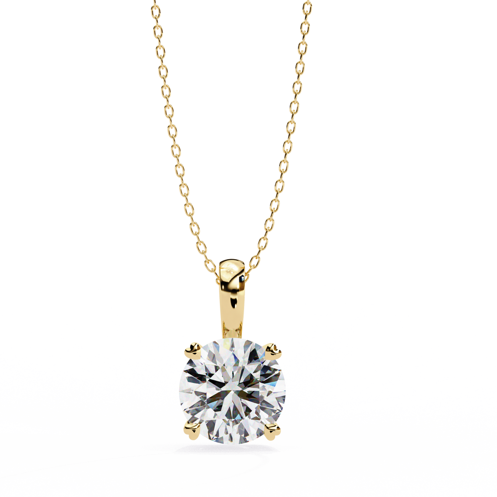 Diamond Solitaire Charm Pendant