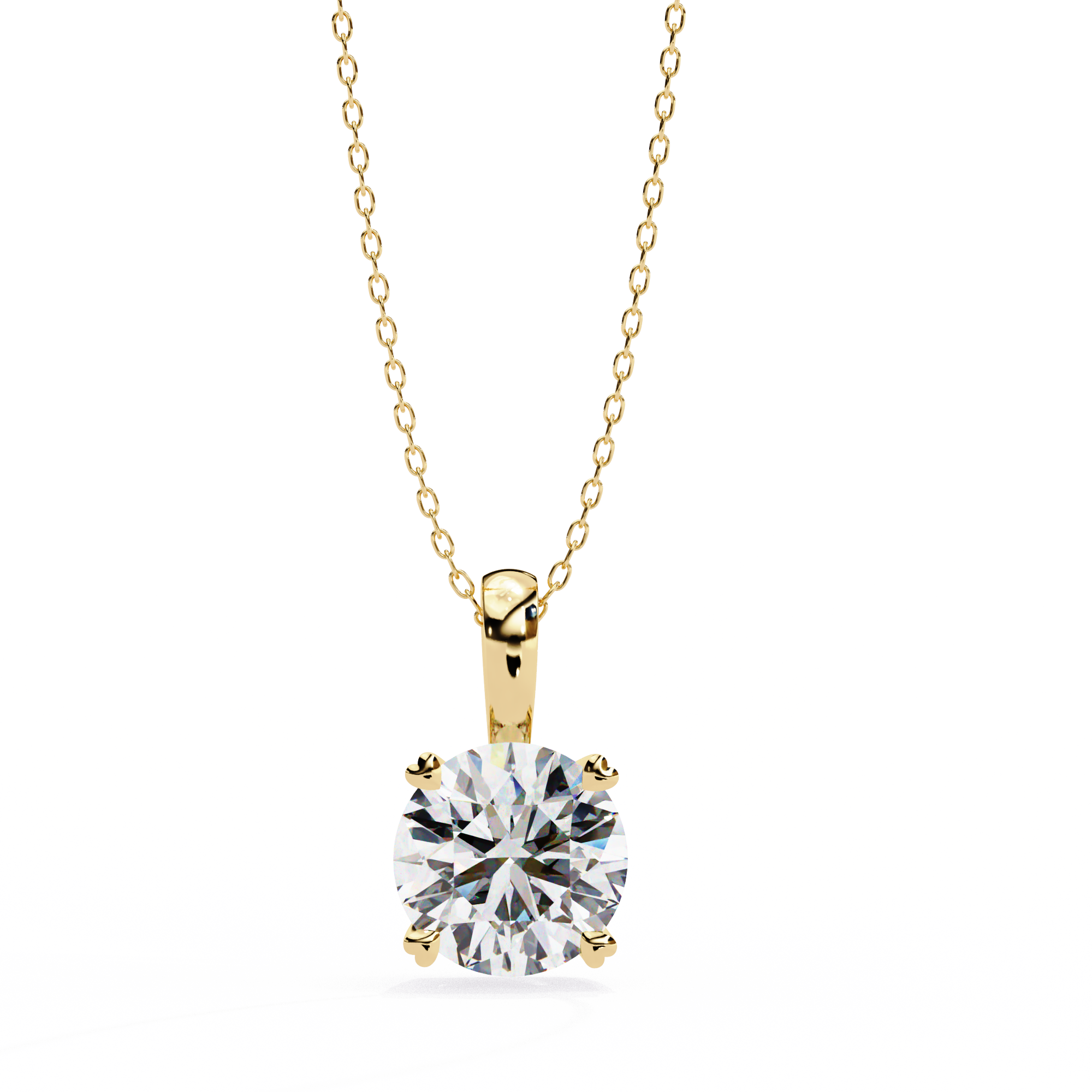 Diamond Solitaire Charm Pendant