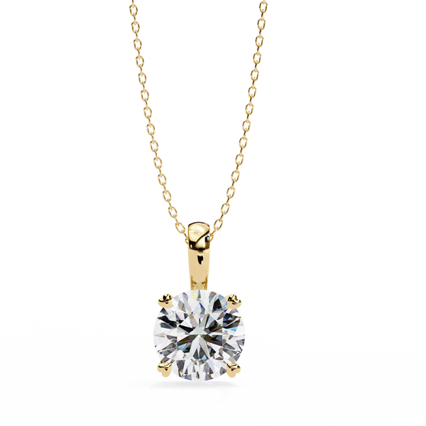 Diamond Solitaire Charm Pendant