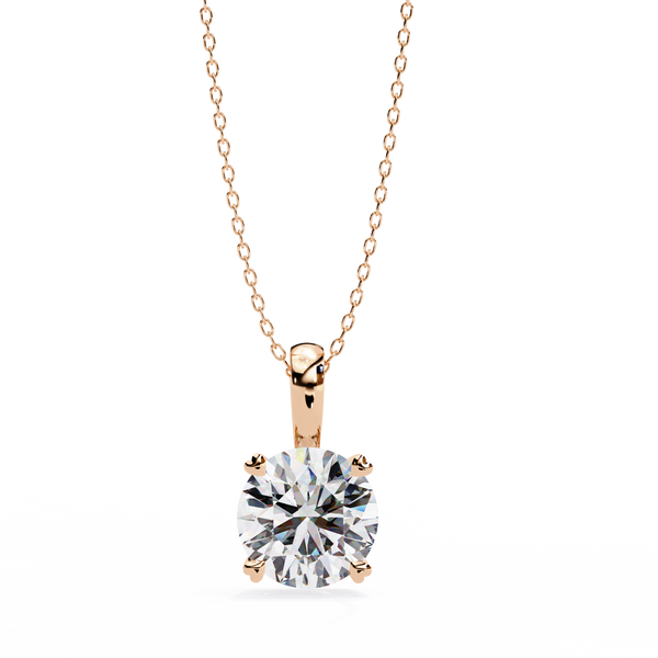 Diamond Solitaire Charm Pendant