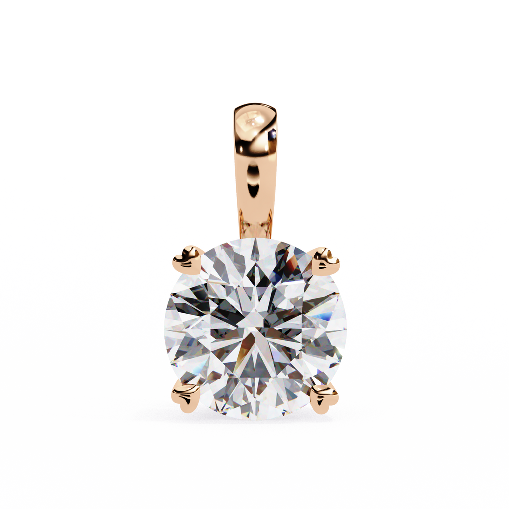 Diamond Solitaire Charm Pendant