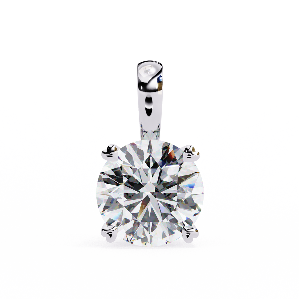Diamond Solitaire Charm Pendant
