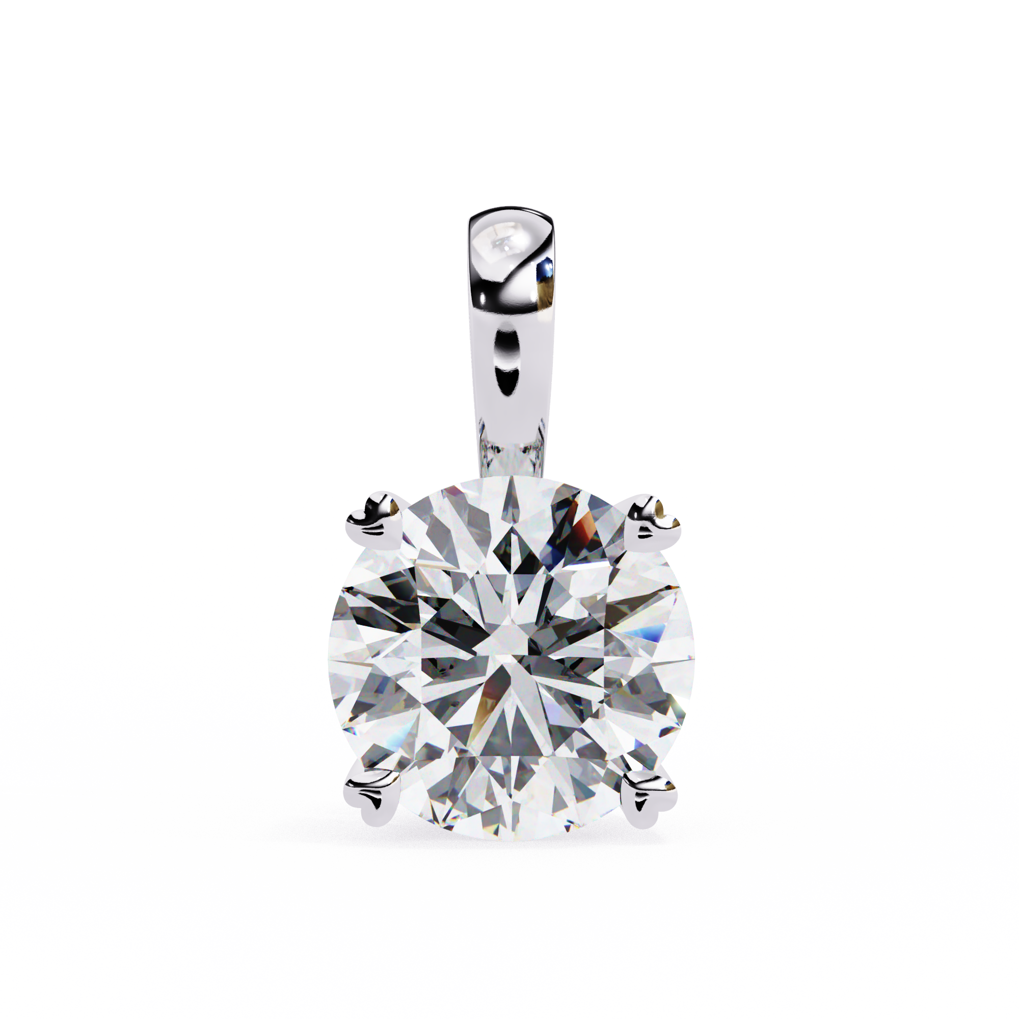 Diamond Solitaire Charm Pendant