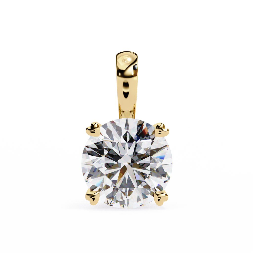 Diamond Solitaire Charm Pendant