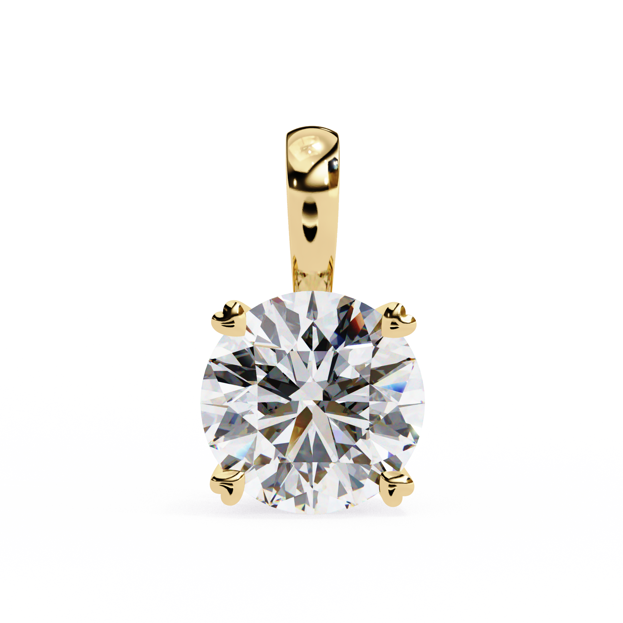 Diamond Solitaire Charm Pendant