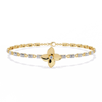 Floral Center Diamond Bracelet