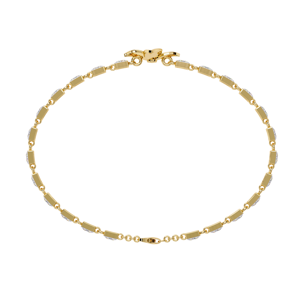 Floral Center Diamond Bracelet