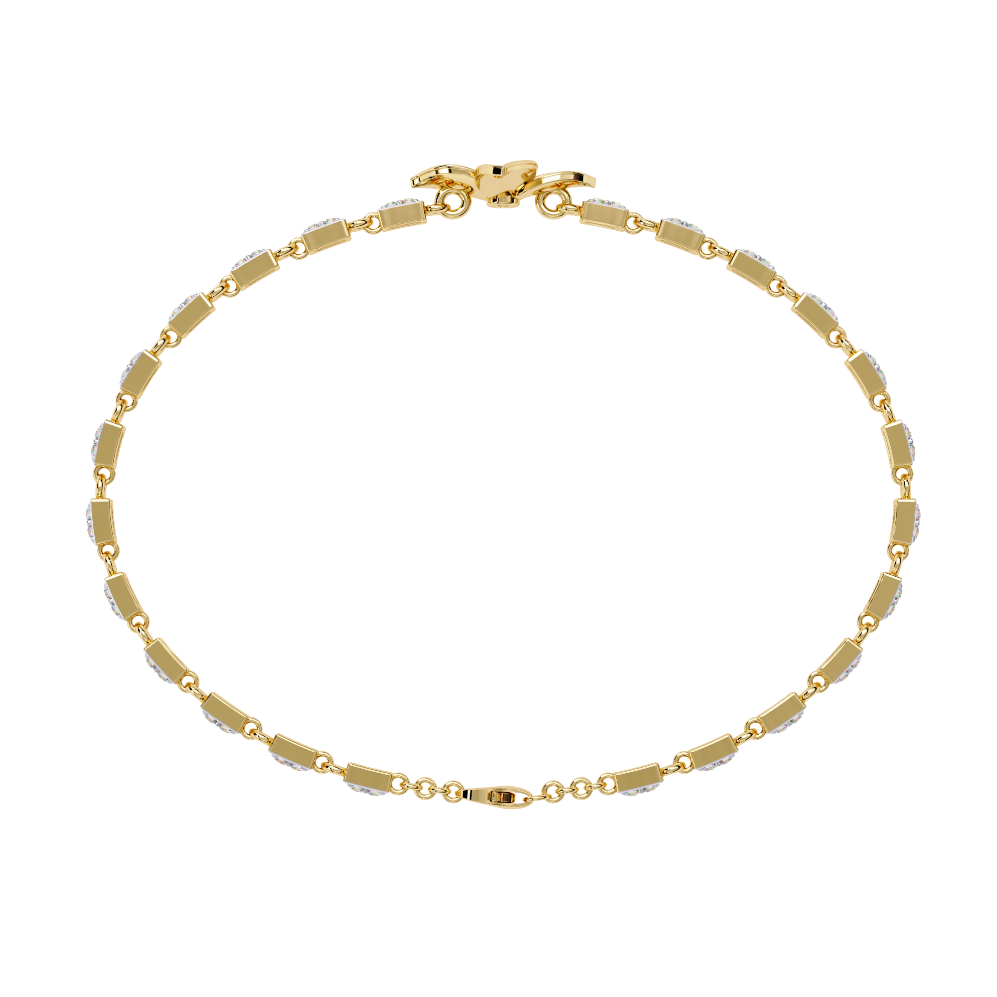 Floral Center Diamond Bracelet