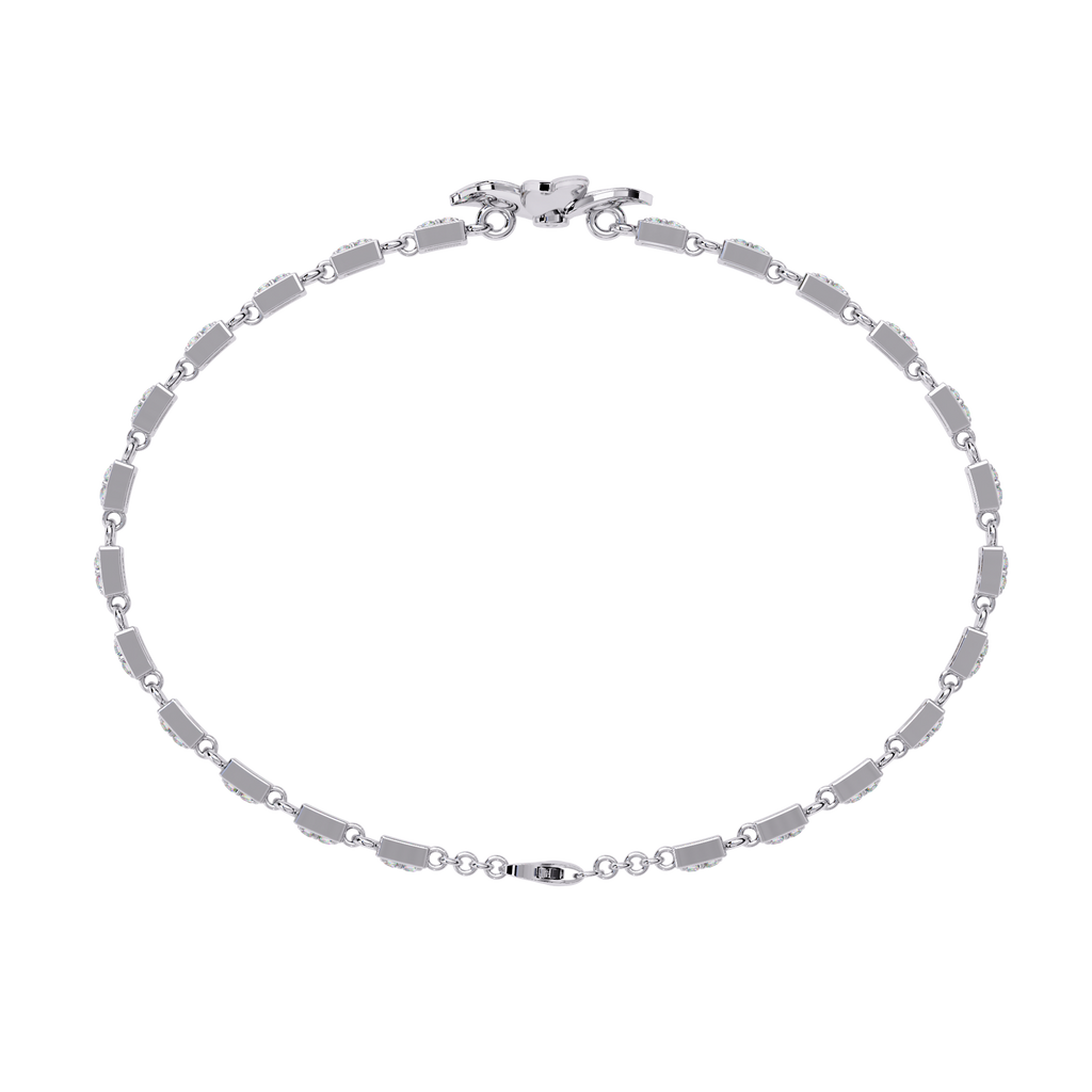 Floral Center Diamond Bracelet
