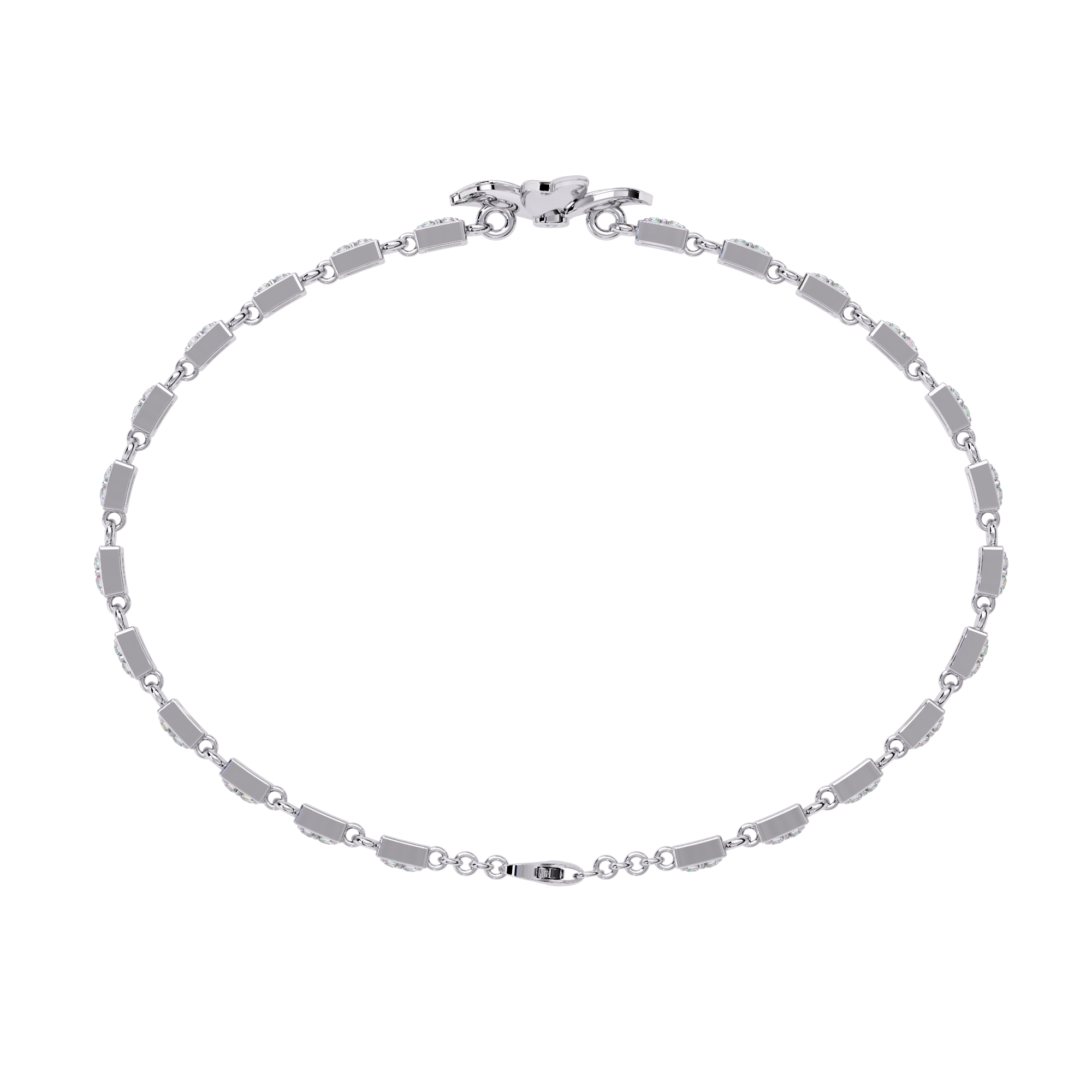 Floral Center Diamond Bracelet