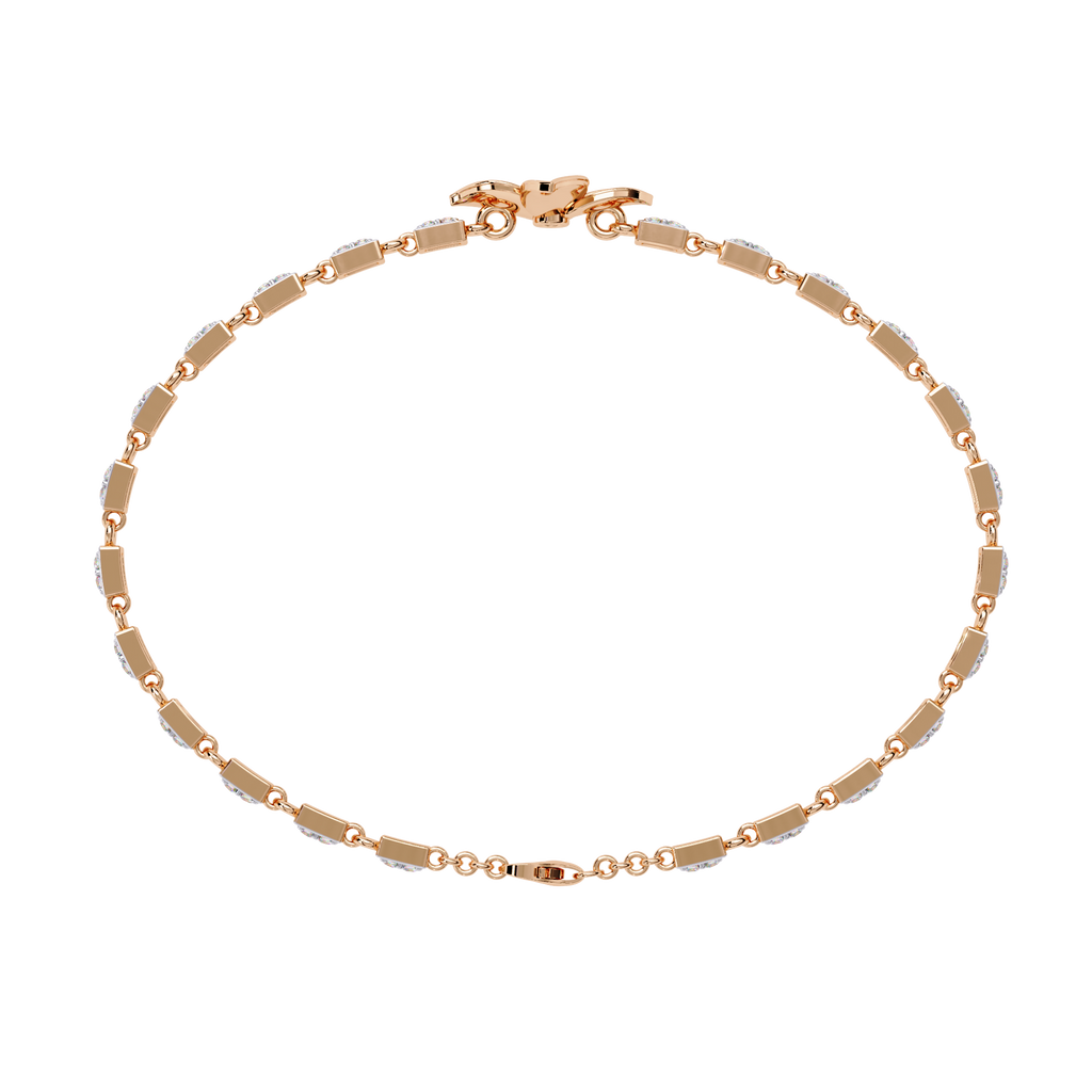 Floral Center Diamond Bracelet