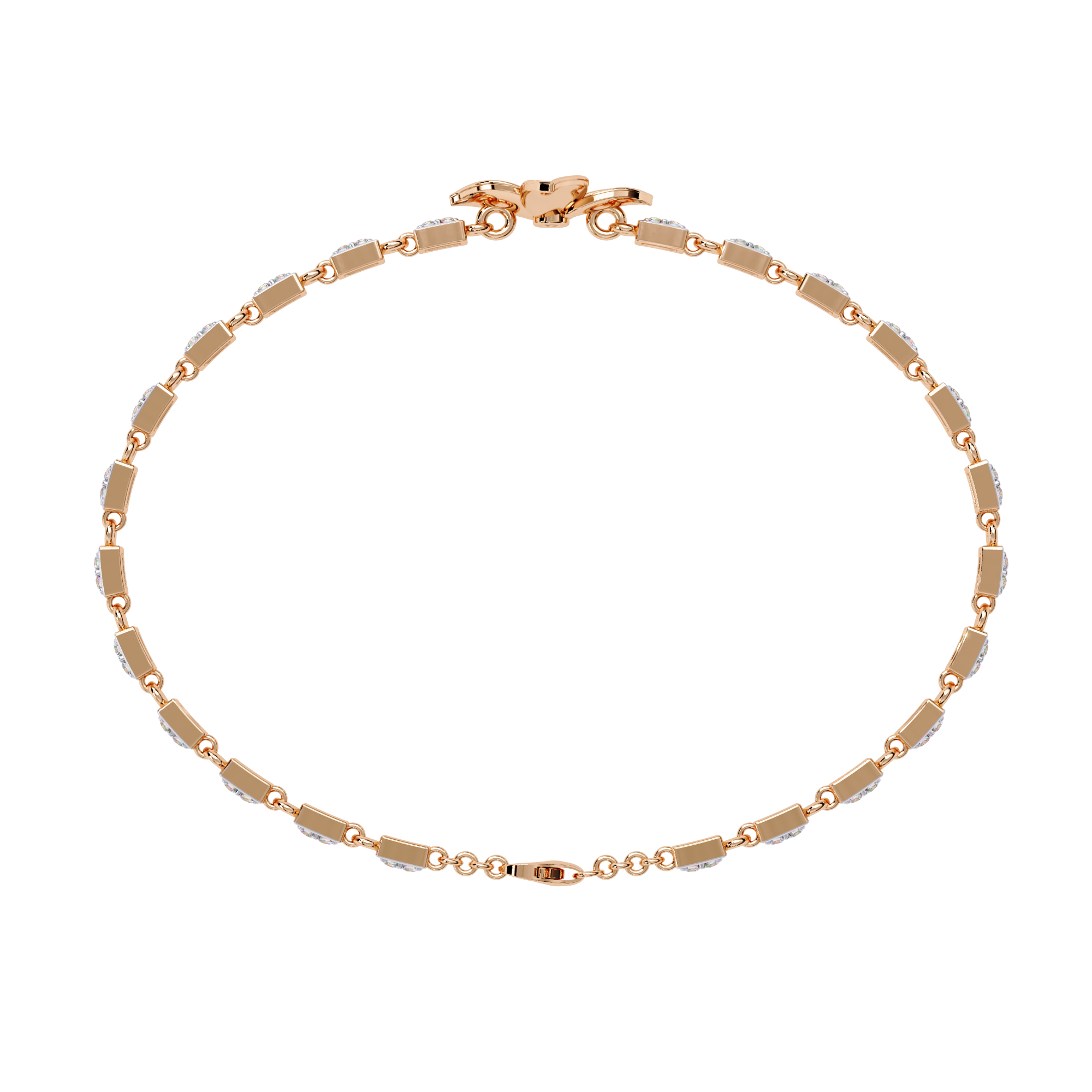 Floral Center Diamond Bracelet