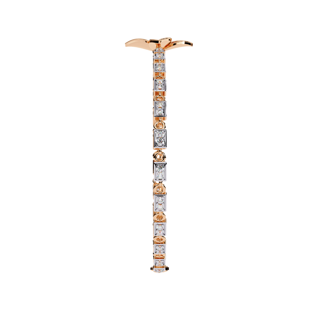 Floral Center Diamond Bracelet