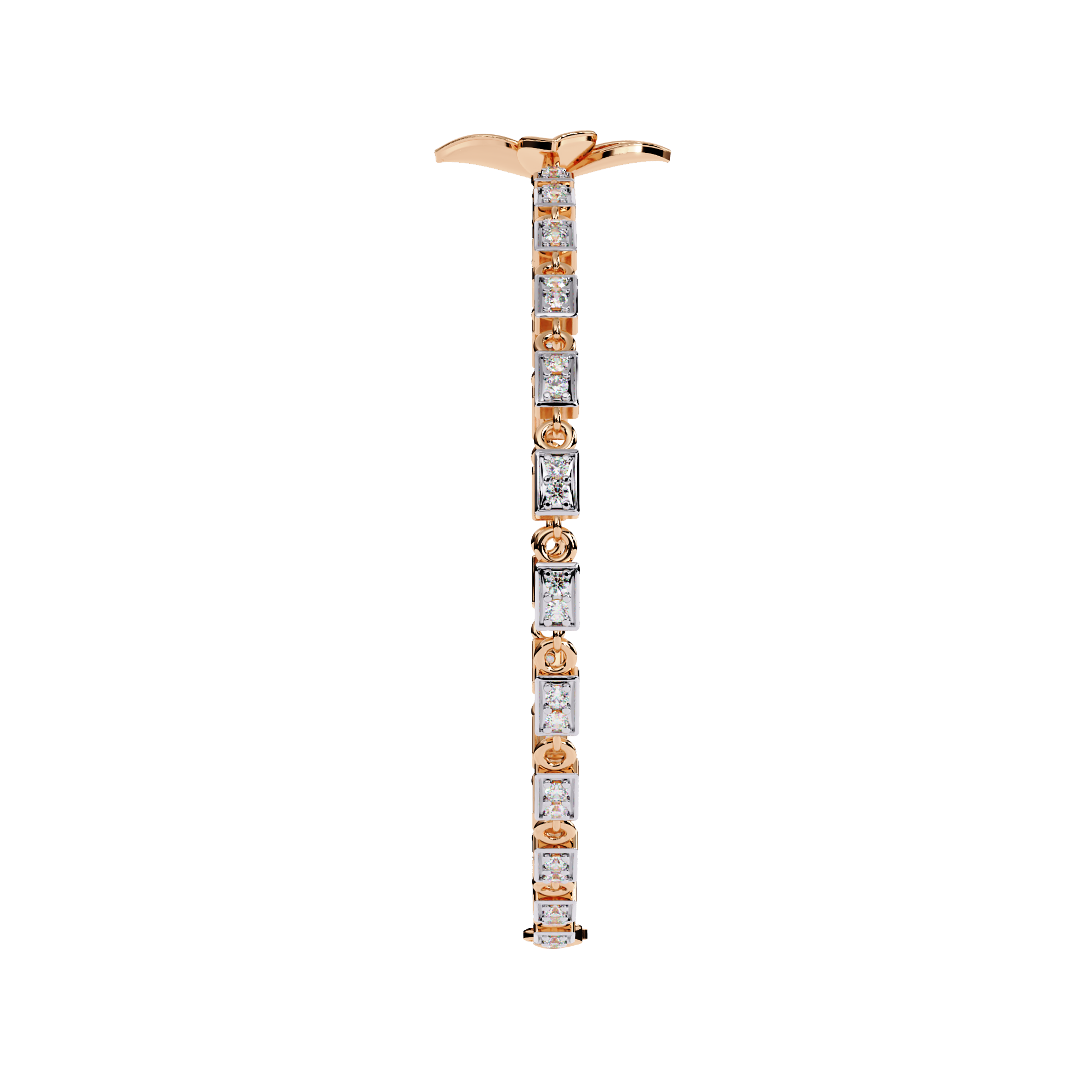 Floral Center Diamond Bracelet