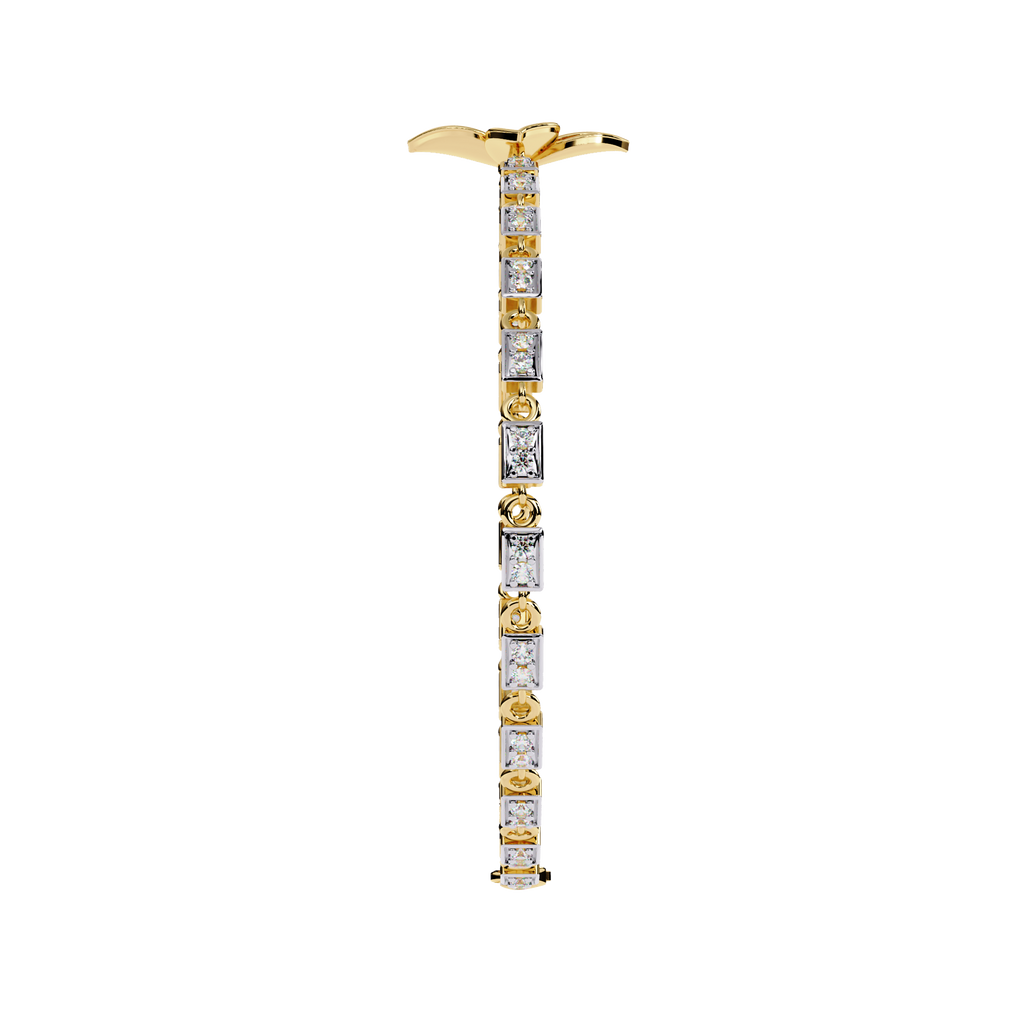 Floral Center Diamond Bracelet