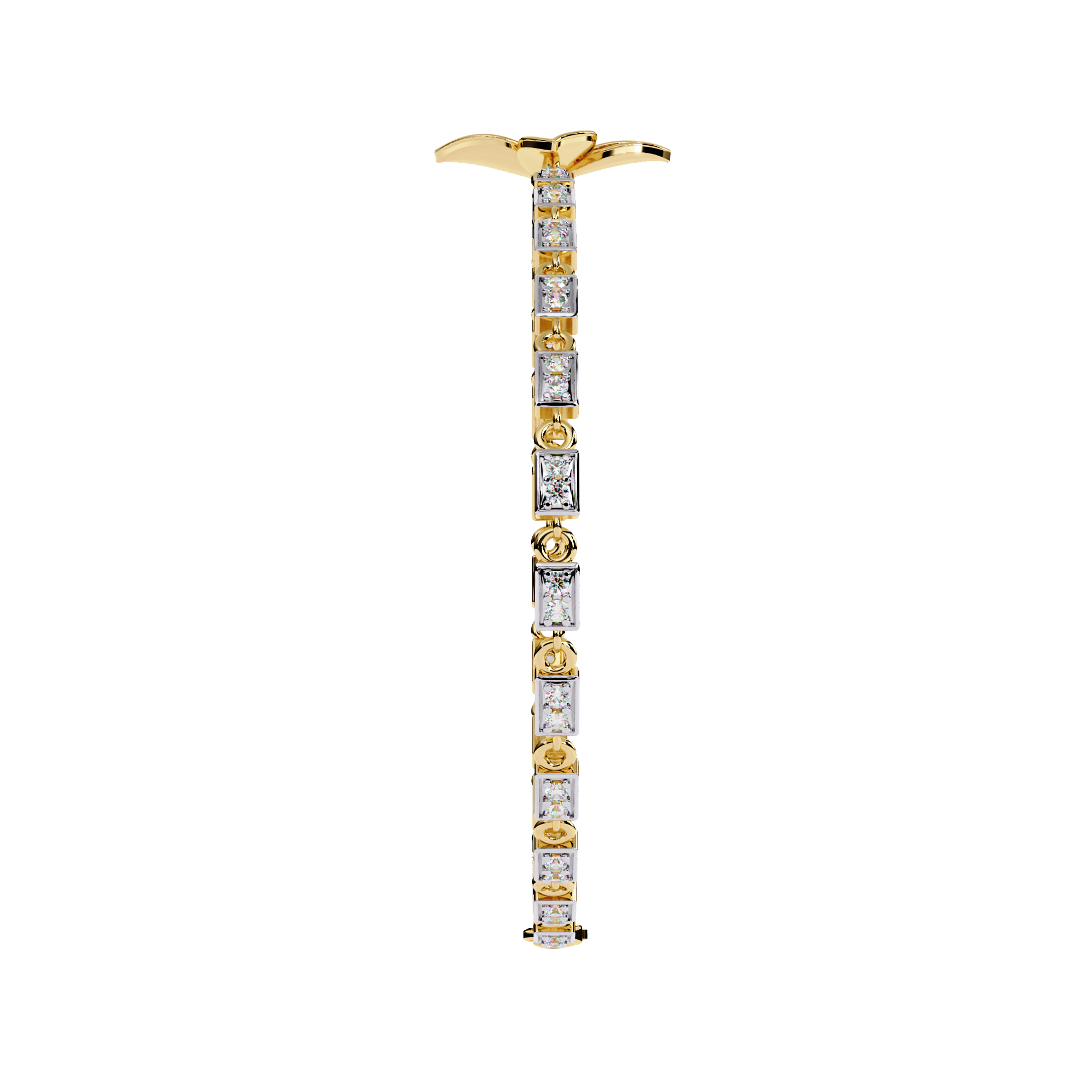 Floral Center Diamond Bracelet