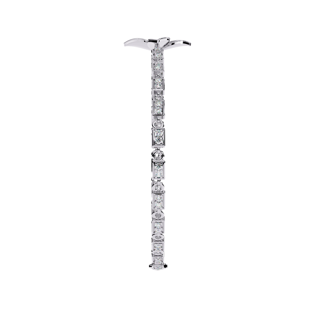 Floral Center Diamond Bracelet